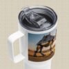 Digital Nomad Robot and Camel Travel Mug