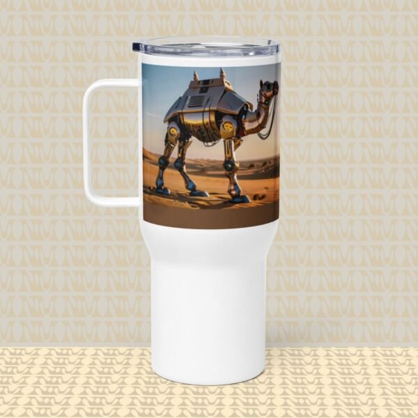 Digital Nomad Robot and Camel Travel Mug