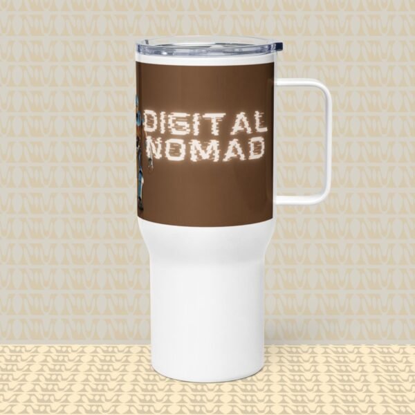 Digital Nomad Robot and Camel Travel Mug