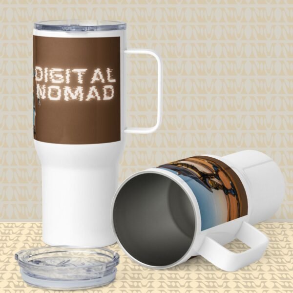 Digital Nomad Robot and Camel Travel Mug