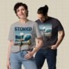 Stoked Surfing T-Shirt Unisex Organic Cotton