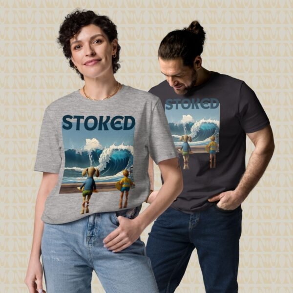 Stoked Surfing T-Shirt Unisex Organic Cotton