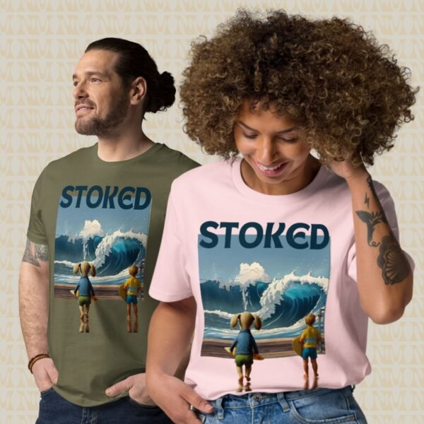 Stoked Surfing T-Shirt Unisex Organic Cotton