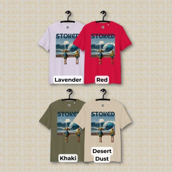 Stoked Surfing T-Shirt Unisex Organic Cotton