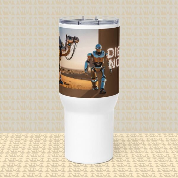 Digital Nomad Robot and Camel Travel Mug