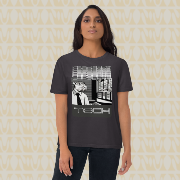 Unisex Capybara Tech Programmer T-Shirt 100% Organic