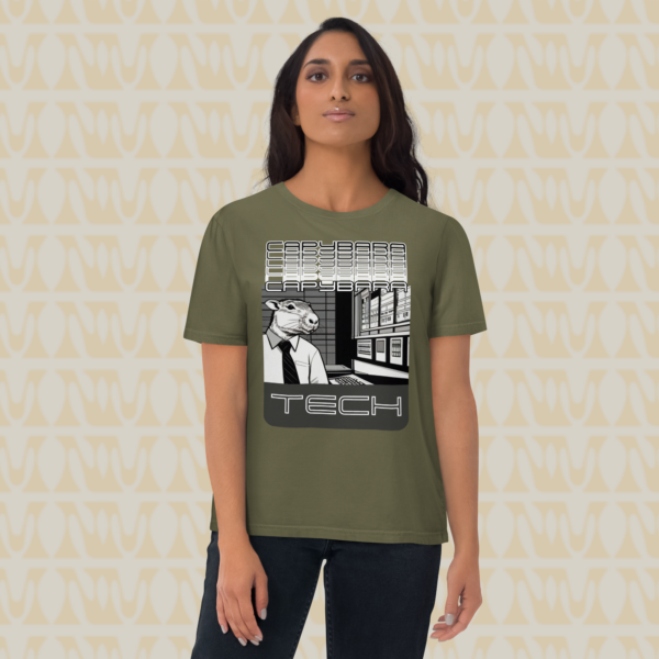 Unisex Capybara Tech Programmer T-Shirt 100% Organic