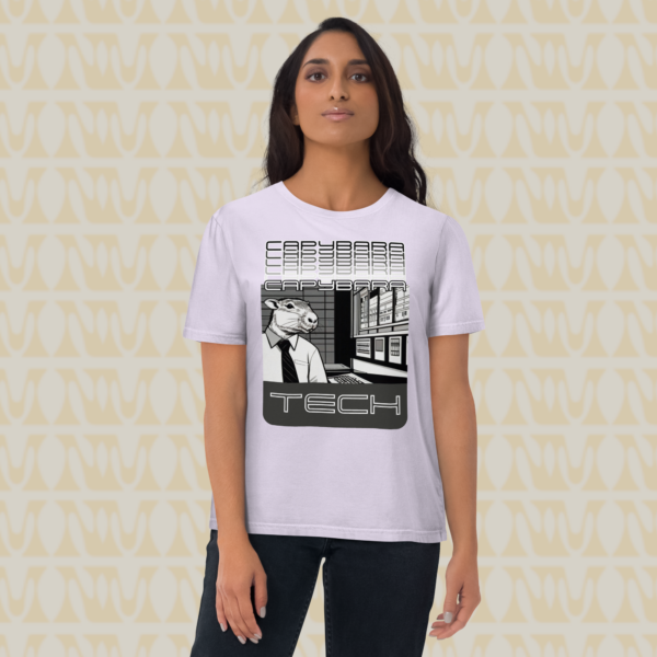 Unisex Capybara Tech Programmer T-Shirt 100% Organic