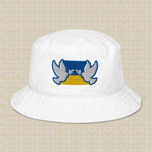 Ukraine Peace Doves Organic Bucket Hat
