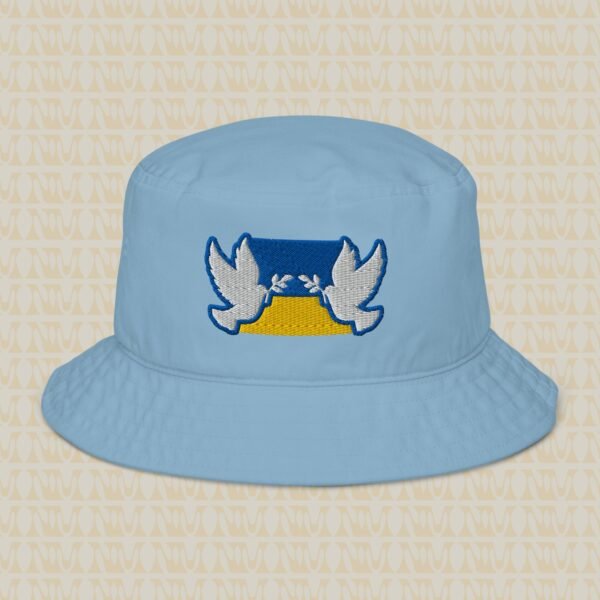Ukraine Peace Doves Organic Bucket Hat
