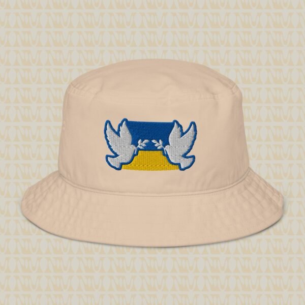 Ukraine Peace Doves Organic Bucket Hat