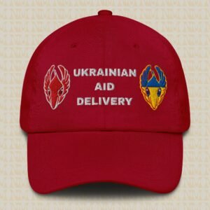 Ukrainian Aid Delivery Two Flags Dad hat