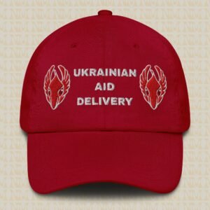 Ukranian Aid Delivery Two Red Birds Dad hat