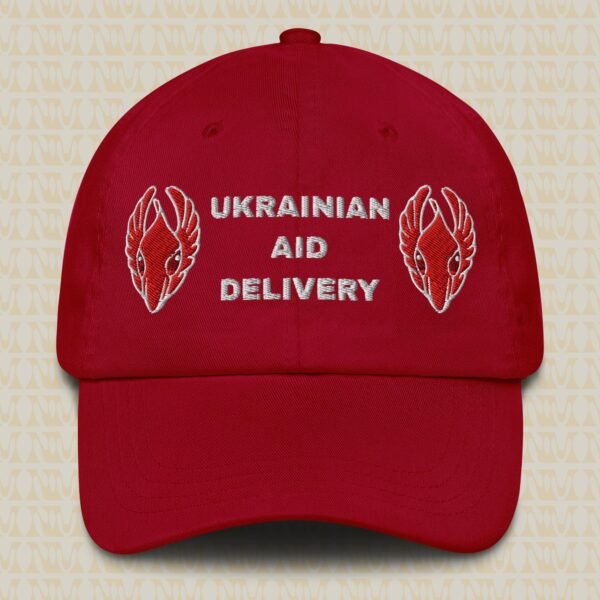 Ukranian Aid Delivery Two Red Birds Dad hat