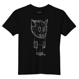 Scarelys Werewolf Black Organic Cotton Kids T-Shirt