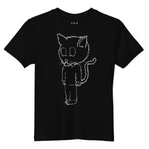 Scarelys Lucky Black Cat Organic Cotton Kids T-Shirt
