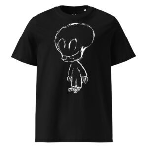 Scarelys Skeleton Unisex Organic Black Cotton T-Shirt
