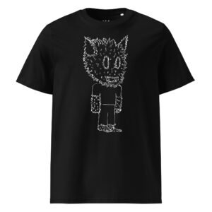 Scarelys Werewolf Unisex Organic Black Cotton Halloween T-Shirt