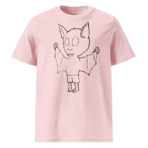 Scarelys Cute Bat Unisex Organic Cotton Halloween T-Shirt