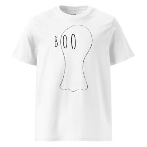 Scarelys Boo Ghost Unisex Organic Cotton Halloween T-Shirt