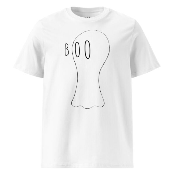 Scarelys Boo Ghost Unisex Organic Cotton Halloween T-Shirt