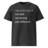 Neurodivergent Just Different Unisex Organic Cotton T-Shirt