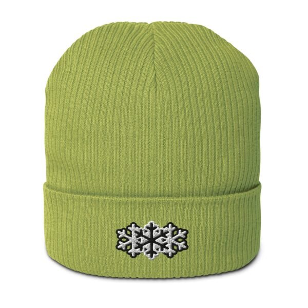 Snowflake Organic Ribbed Beanie