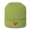 Reindeer Organic Ribbed Beanie
