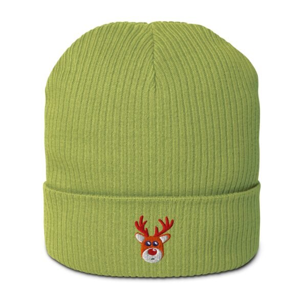 Reindeer Organic Ribbed Beanie
