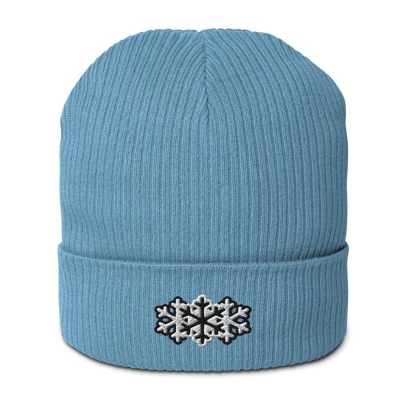 Snowflake Organic Ribbed Beanie