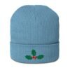 Happy Holly Organic Ribbed Beanie
