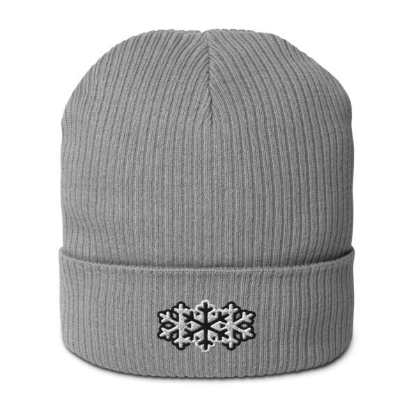Snowflake Organic Ribbed Beanie
