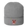 Reindeer Organic Ribbed Beanie