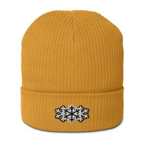 Snowflake Organic Ribbed Beanie