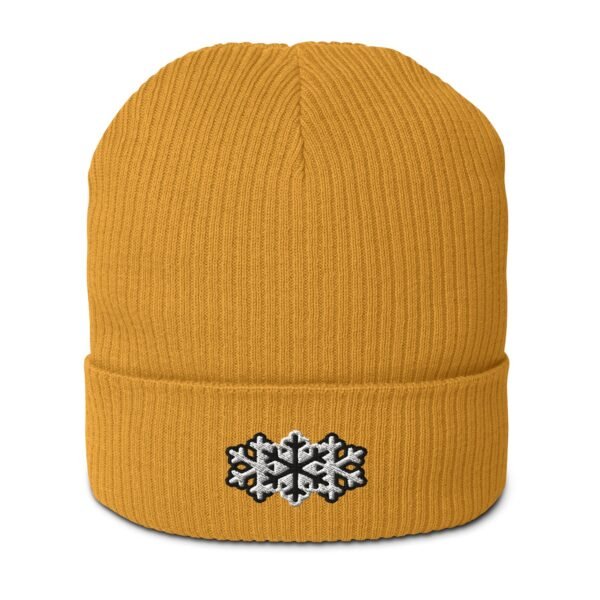 Snowflake Organic Ribbed Beanie