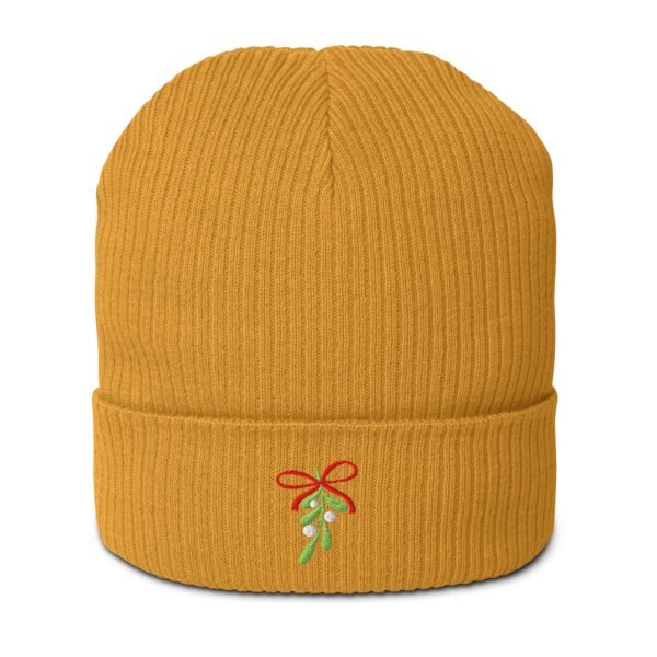 Mistletoe Organic Ribbed Beanie